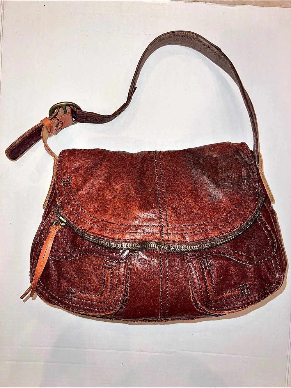 Lucky Brand Vintage Leather Hobo Bag